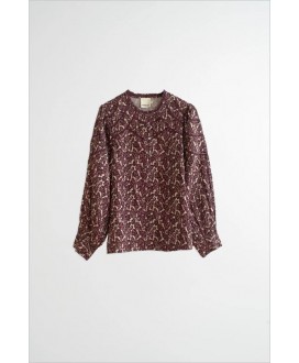 Blusón estampado hojas granate INDI&COLD