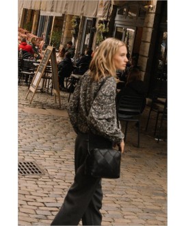 Blusón estampado hojas gris INDI&COLD